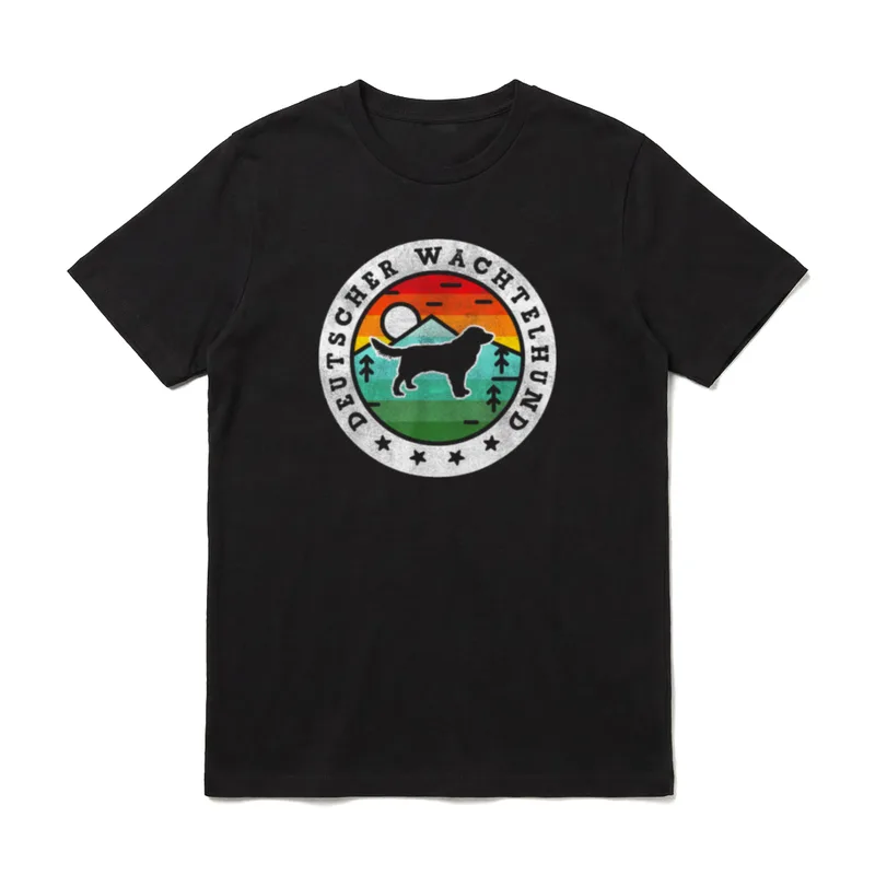 Vintage Deutscher Wachtelhund Retro T-Shirt – Klassisches T-Shirt in Schwarz