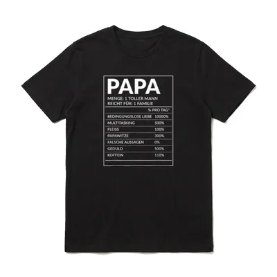 Papa Menge 1 toller T-Shirt – Klassisches T-Shirt in Schwarz