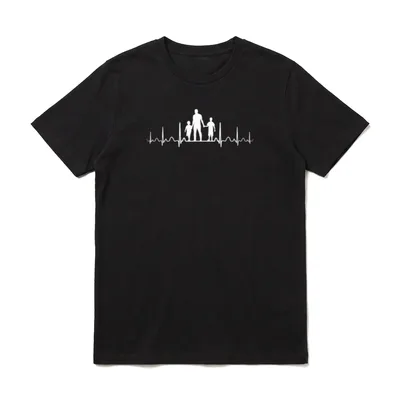 EGK Herzschlag und Puls T-Shirt – Klassisches T-Shirt in Schwarz