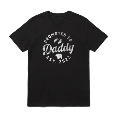 Daddy Promoted to Daddy T-Shirt – Klassisches T-Shirt in Schwarz