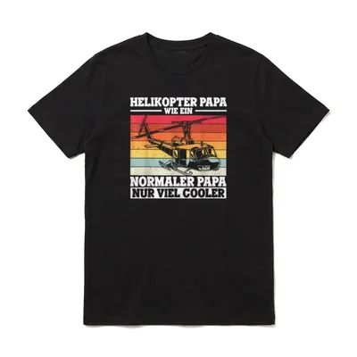 HELIKOPTER PAPA WIE T-Shirt – Klassisches T-Shirt in Schwarz