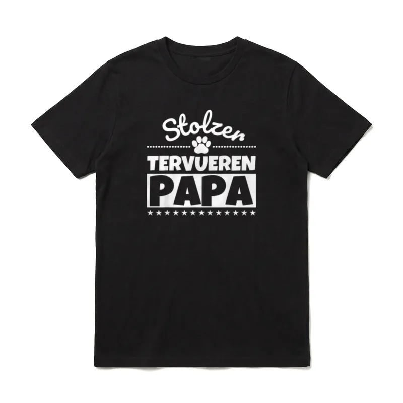 Stolzer Tervueren Papa T-Shirt – Klassisches T-Shirt in Schwarz