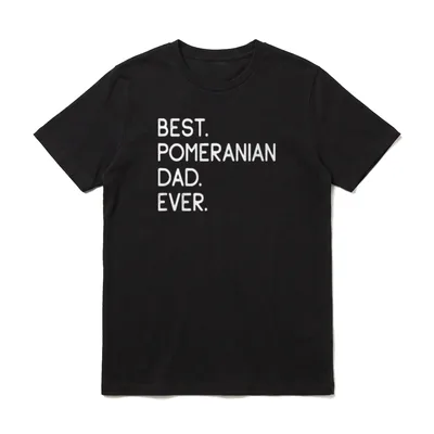 Pomeranians Best Pomeranian Dad T-Shirt – Klassisches T-Shirt in Schwarz