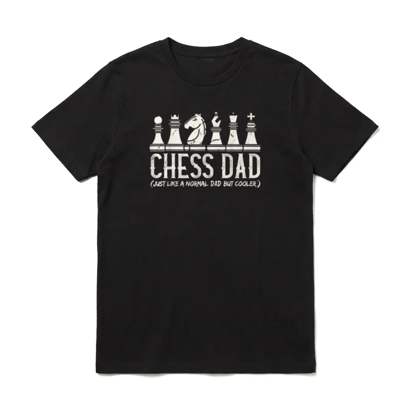 Lustiges Schach Vater Schach T-Shirt – Klassisches T-Shirt in Schwarz
