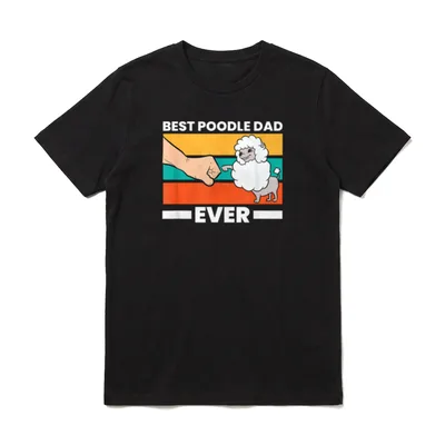 Best Poodle Dad Ever Pudel T-Shirt – Klassisches T-Shirt in Schwarz