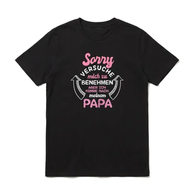 Sorry Ich versuche mich T-Shirt – Klassisches T-Shirt in Schwarz