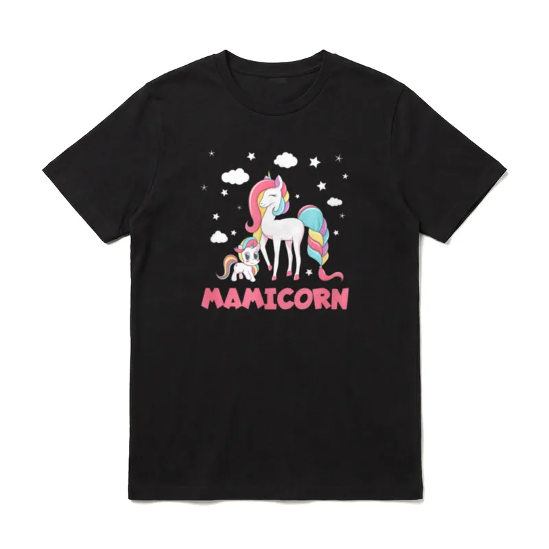 Mamicorn Mama Einhorn Unicorn T-Shirt – Klassisches T-Shirt in Schwarz