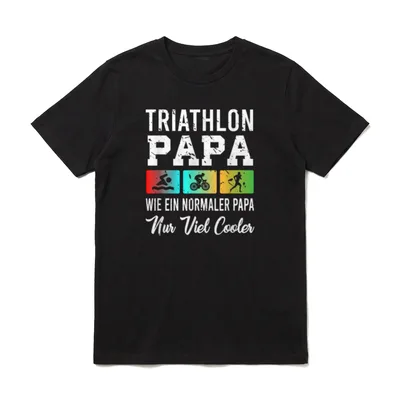 Triathlon Papa wie T-Shirt – Klassisches T-Shirt in Schwarz