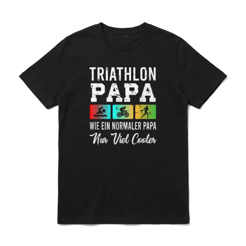 Triathlon Papa wie T-Shirt – Klassisches T-Shirt in Schwarz