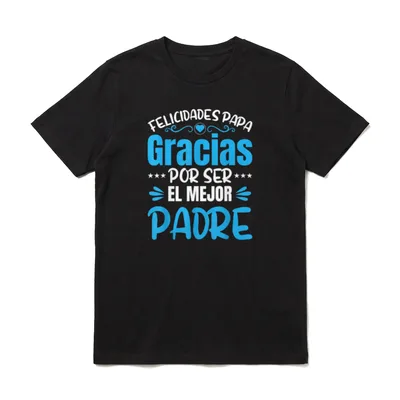 Felicidades Papa Gracias Por T-Shirt – Klassisches T-Shirt in Schwarz