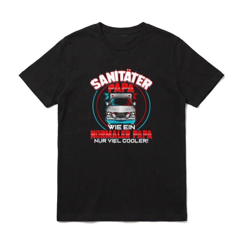 Sanitäter Papa Krankenwagen Vater T-Shirt – Klassisches T-Shirt in Schwarz