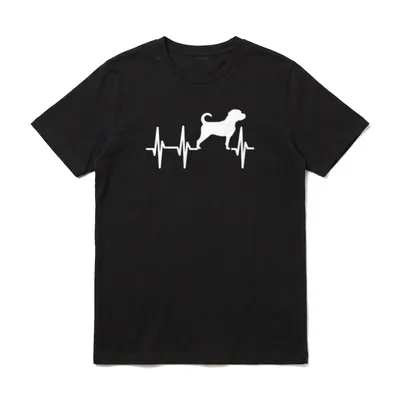 Puggle-Herzschlag-Hundemamma-Vati-Haustier-Geschenk T-Shirt – Klassisches T-Shirt in Schwarz