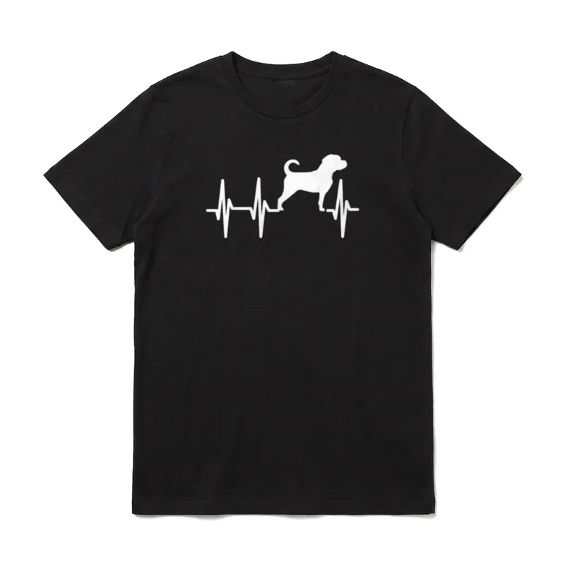 Puggle-Herzschlag-Hundemamma-Vati-Haustier-Geschenk T-Shirt – Klassisches T-Shirt in Schwarz