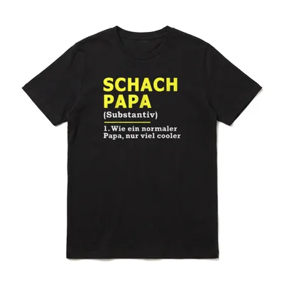 Schach Papa Vater T-Shirt – Klassisches T-Shirt in Schwarz