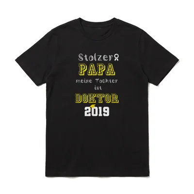 Stolzer Papa Doktorand 2019 T-Shirt – Klassisches T-Shirt in Schwarz