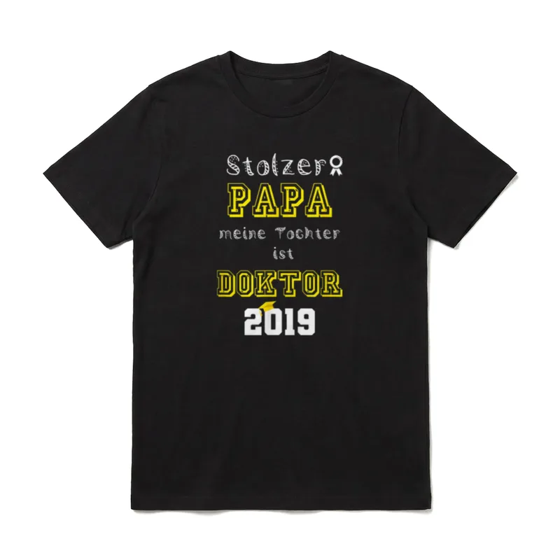 Stolzer Papa Doktorand 2019 T-Shirt – Klassisches T-Shirt in Schwarz