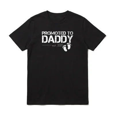 Promoted To Daddy T Est T-Shirt – Klassisches T-Shirt in Schwarz