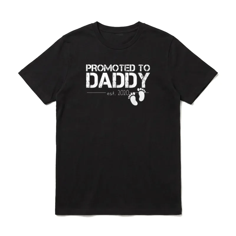 Promoted To Daddy T Est T-Shirt – Klassisches T-Shirt in Schwarz