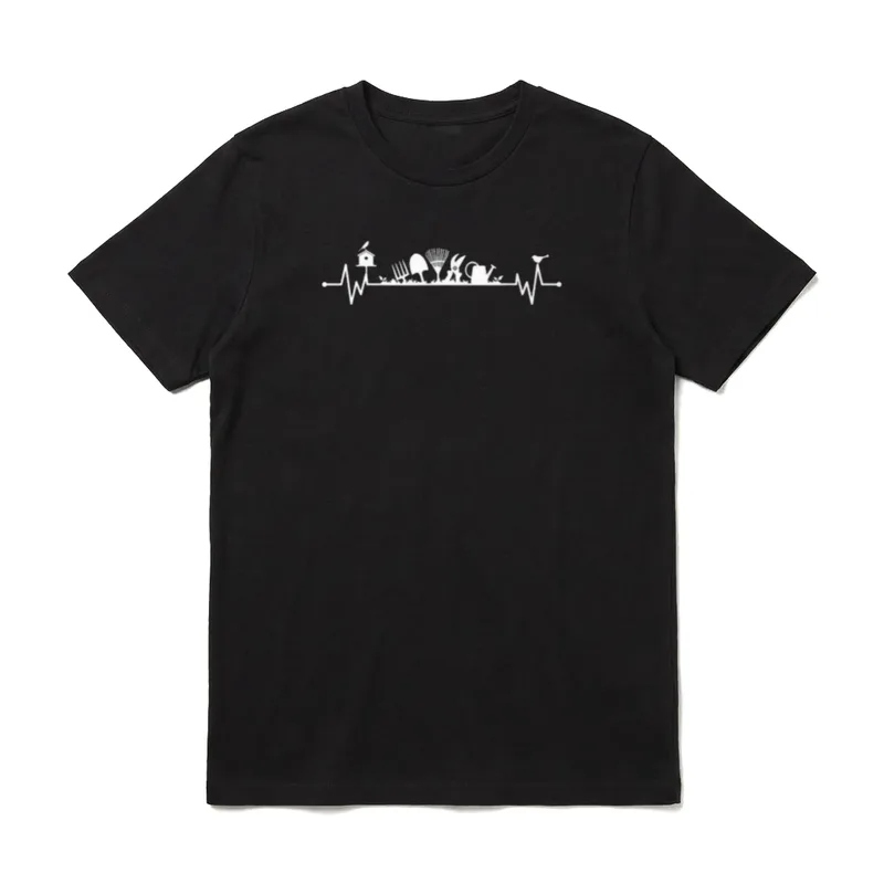 Herzschlag Gartenarbeit Papa Mama T-Shirt – Klassisches T-Shirt in Schwarz