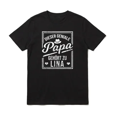 Dieser geniale Papa gehört T-Shirt – Klassisches T-Shirt in Schwarz