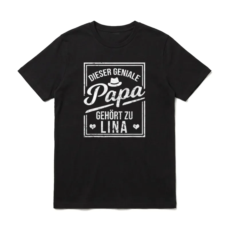 Dieser geniale Papa gehört T-Shirt – Klassisches T-Shirt in Schwarz