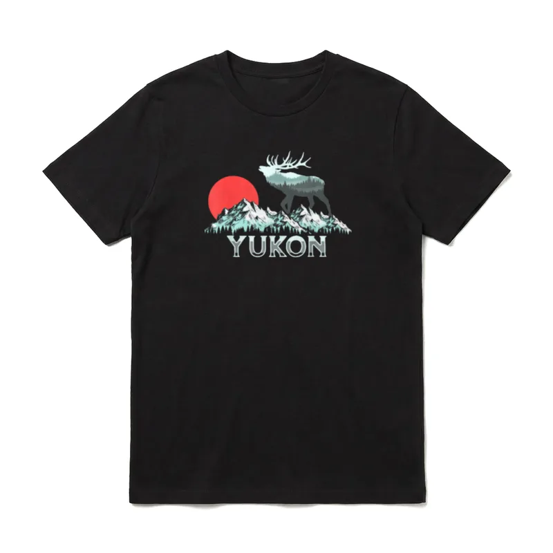 Vintage Yukon Elk Hunter T-Shirt – Klassisches T-Shirt in Schwarz