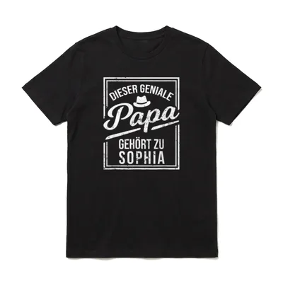 Dieser geniale Papa gehört Papa & Tochter T-Shirt – Klassisches T-Shirt in Schwarz