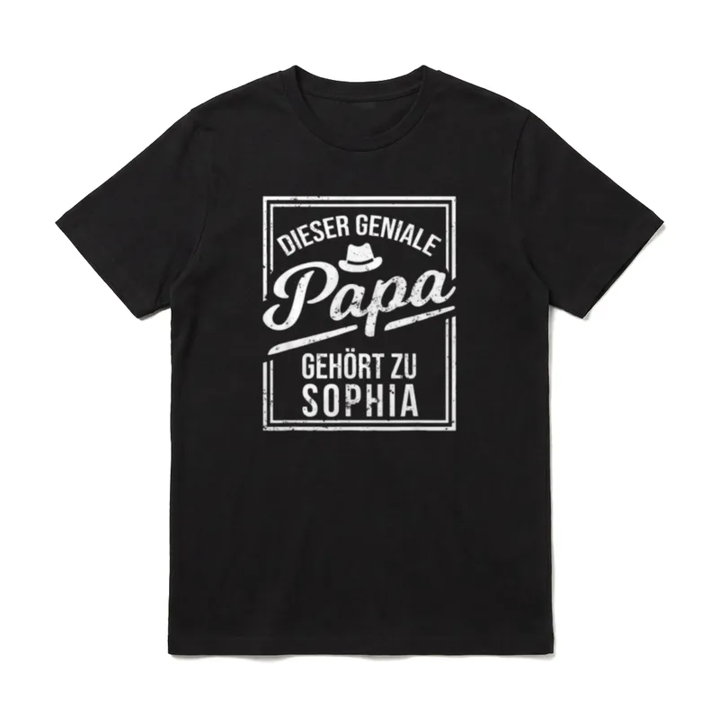 Dieser geniale Papa gehört Papa & Tochter T-Shirt – Klassisches T-Shirt in Schwarz