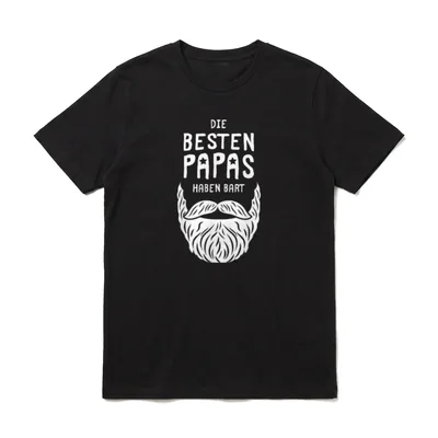 Papas mit Bart Lustiges T-Shirt – Klassisches T-Shirt in Schwarz