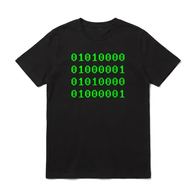 Binär Papa für Computer T-Shirt – Grüne Binärcode-Ziffern – Klassisches T-Shirt in Schwarz
