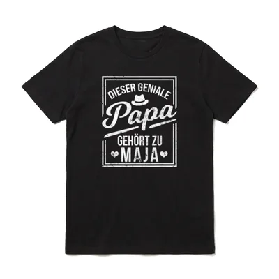 Dieser geniale Papa gehört T-Shirt – Klassisches T-Shirt in Schwarz