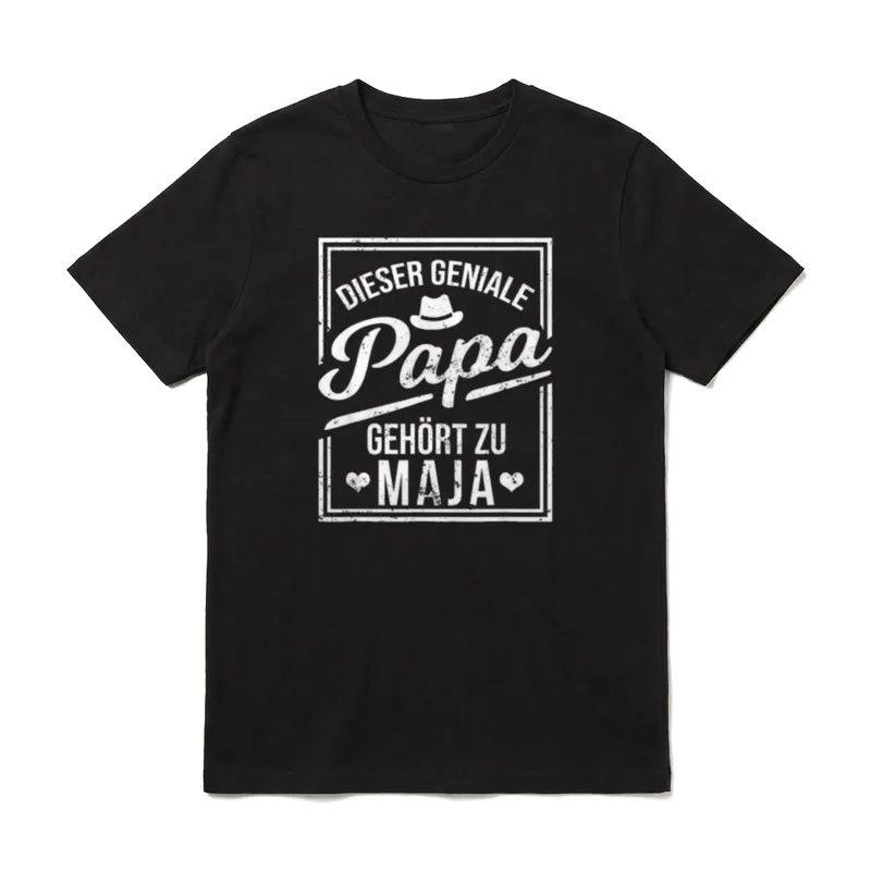 Dieser geniale Papa gehört T-Shirt – Klassisches T-Shirt in Schwarz