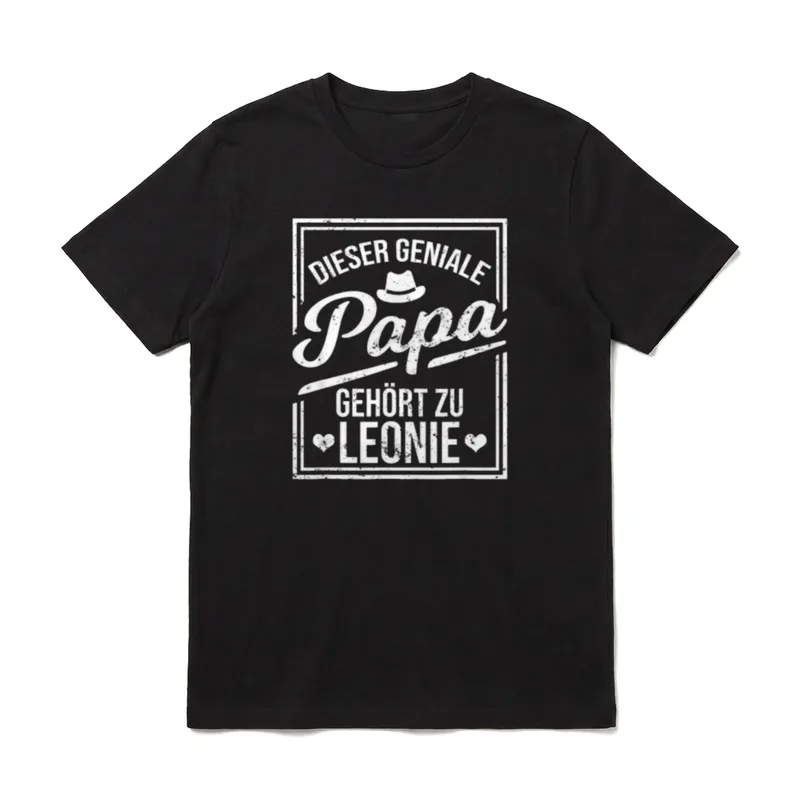 Dieser geniale Papa gehört T-Shirt – Klassisches T-Shirt in Schwarz