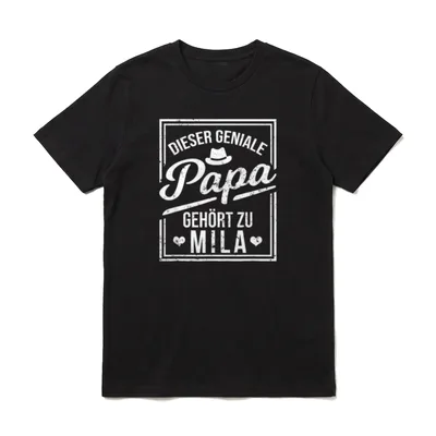 Dieser geniale Papa gehört T-Shirt – Klassisches T-Shirt in Schwarz