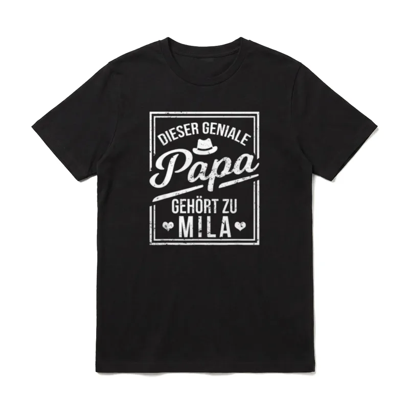 Dieser geniale Papa gehört T-Shirt – Klassisches T-Shirt in Schwarz