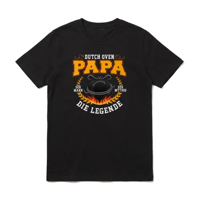 Dutch Oven Papa Dopfer T-Shirt – Klassisches T-Shirt in Schwarz