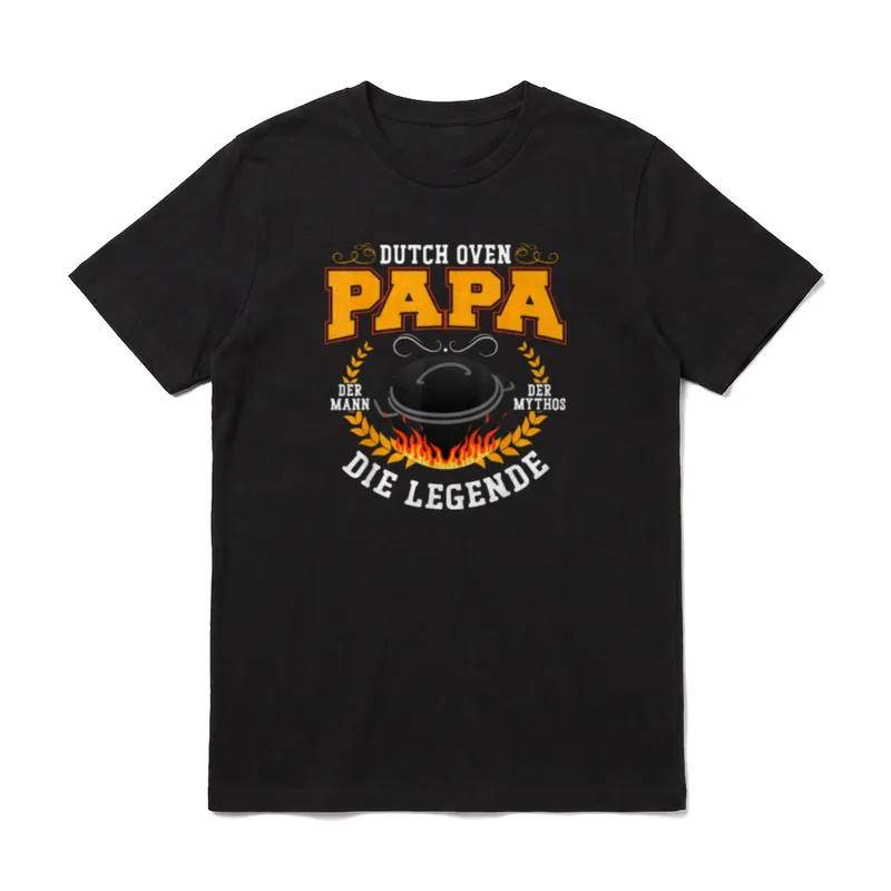 Dutch Oven Papa Dopfer T-Shirt – Klassisches T-Shirt in Schwarz