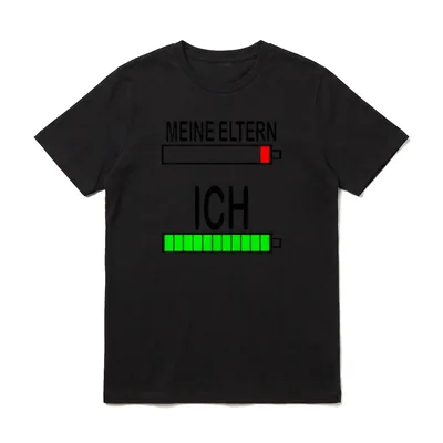 Mama und Papa Akku T-Shirt – Klassisches T-Shirt in Schwarz