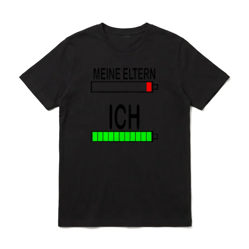 Mama und Papa Akku T-Shirt – Klassisches T-Shirt in Schwarz