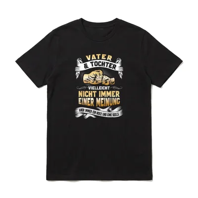 Vater Tochter T-Shirt Partnerlook – Klassisches T-Shirt in Schwarz