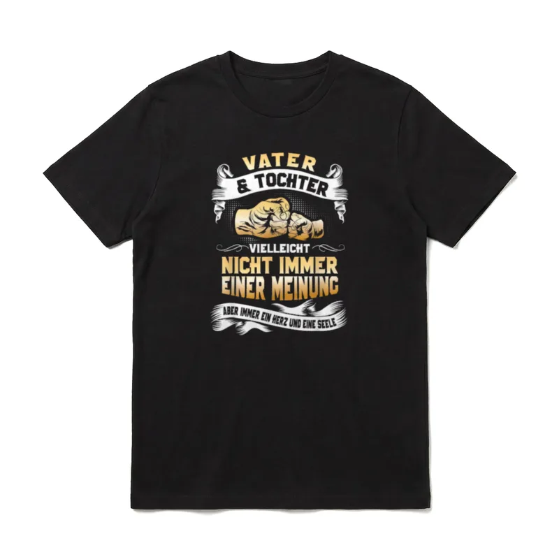 Vater Tochter T-Shirt Partnerlook – Klassisches T-Shirt in Schwarz