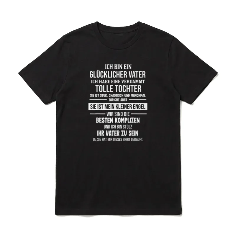 T-Shirt Ich Bin eine glückliche Tochter – Klassisches T-Shirt in Schwarz