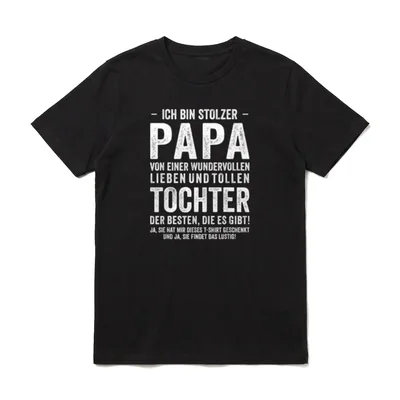Tochter Shirt – Klassisches T-Shirt in Schwarz