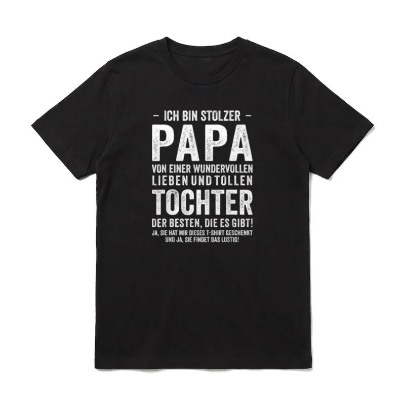 Tochter Shirt – Klassisches T-Shirt in Schwarz