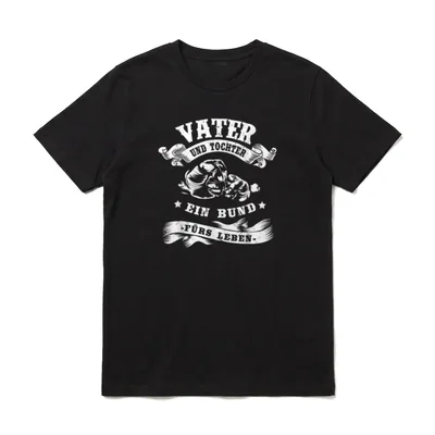 Vater Und Tochter Partnerlook Papa & Tochter T-Shirt – Klassisches T-Shirt in Schwarz