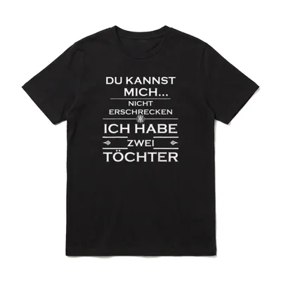 Mädchen Papa Lustiges Eltern T-Shirt – Klassisches T-Shirt in Schwarz
