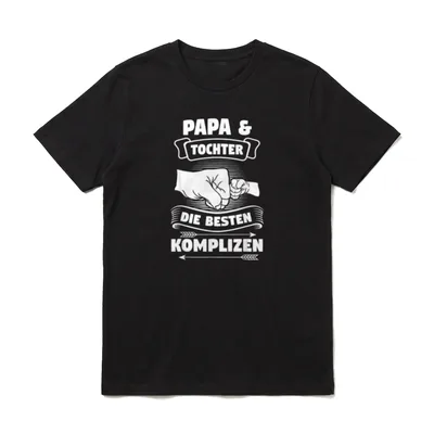 Papa Tochter Die Besten T-Shirt – Klassisches T-Shirt in Schwarz