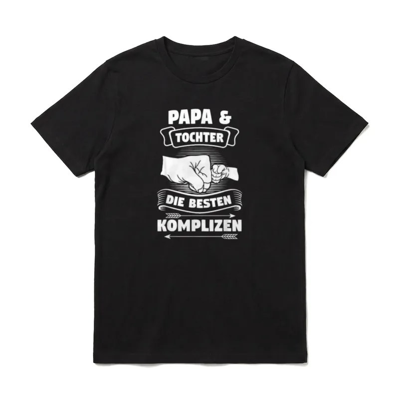 Papa Tochter Die Besten T-Shirt – Klassisches T-Shirt in Schwarz