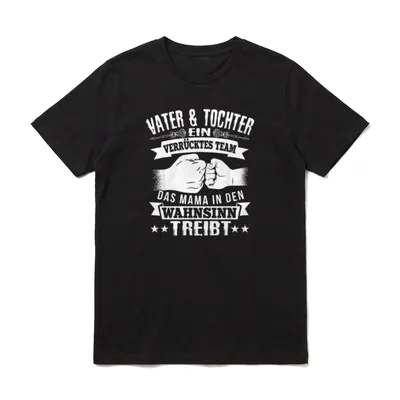 vater und tochter partnerlook T-Shirt – Klassisches T-Shirt in Schwarz