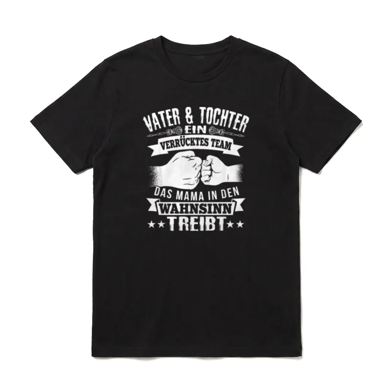 vater und tochter partnerlook T-Shirt – Klassisches T-Shirt in Schwarz